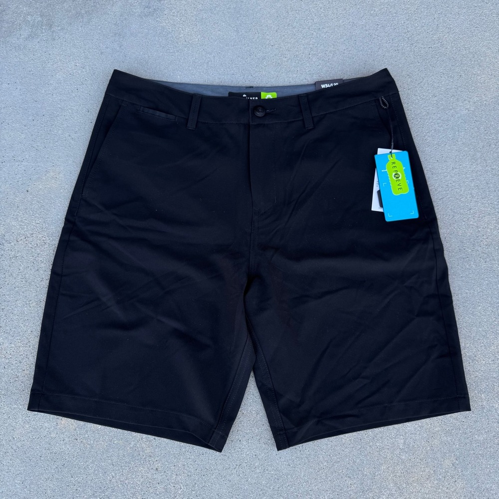 Quiksilver Union Amphibian 20 Hybrid Shorts Mens 34 Black New